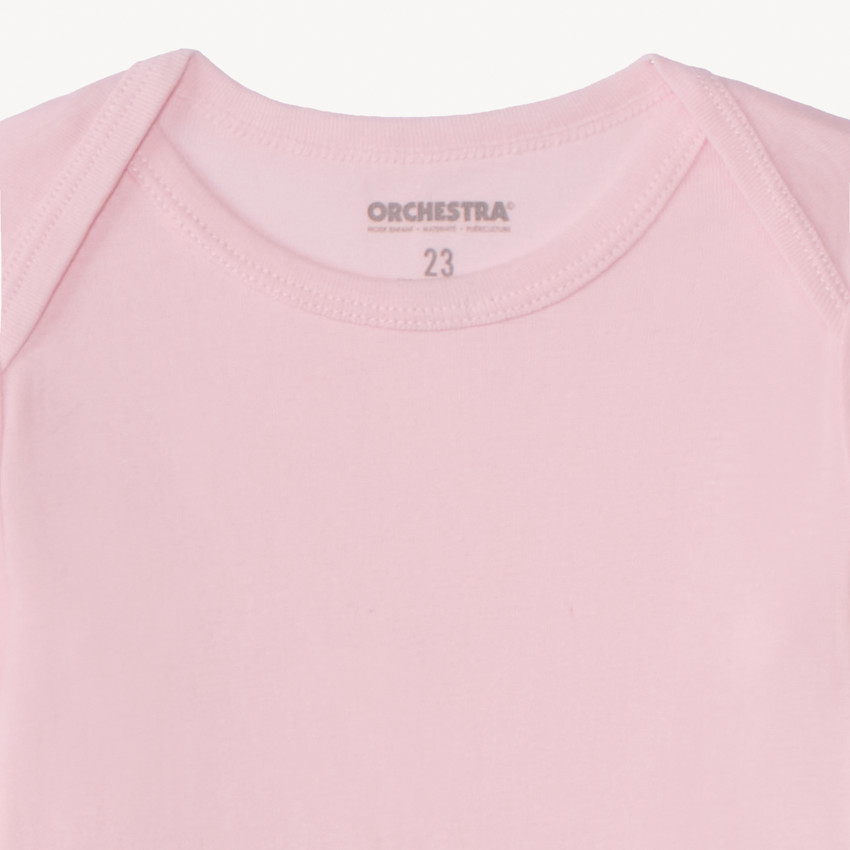 Σετ 5 μονόχρωμα bodies με μακριά μανίκια για bebe κορίτσι 