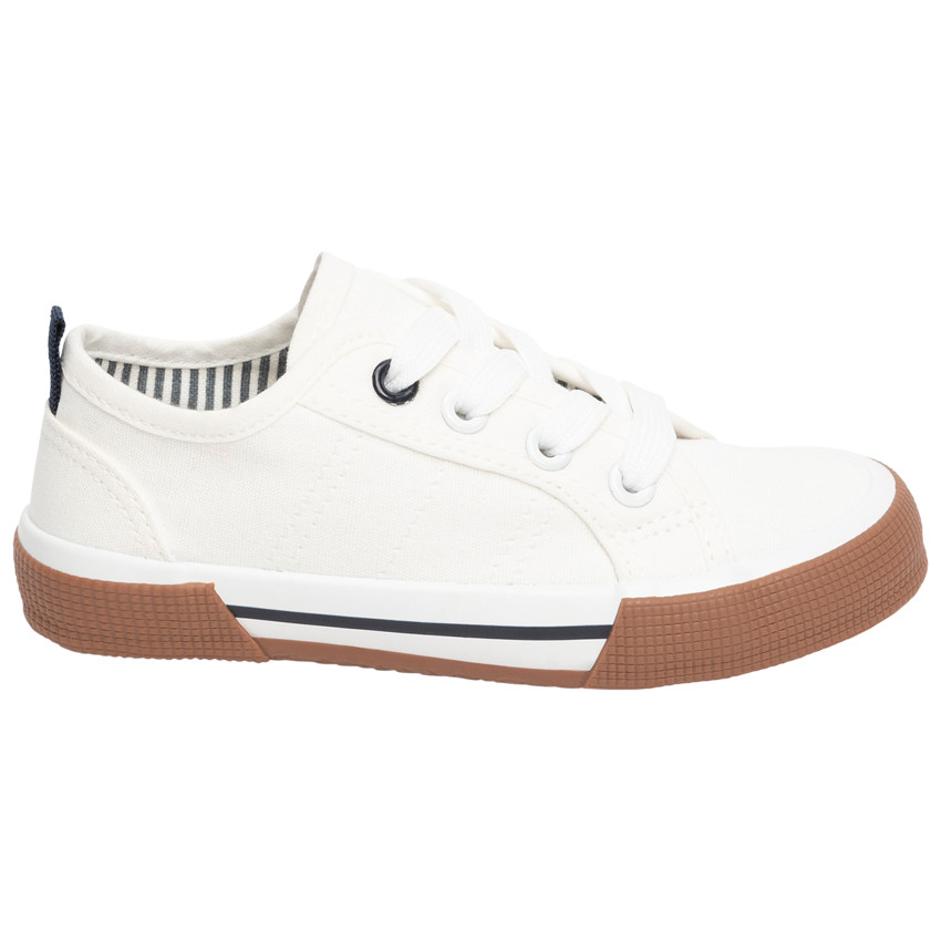 Baskets basses en toile à lacets pour garçon 