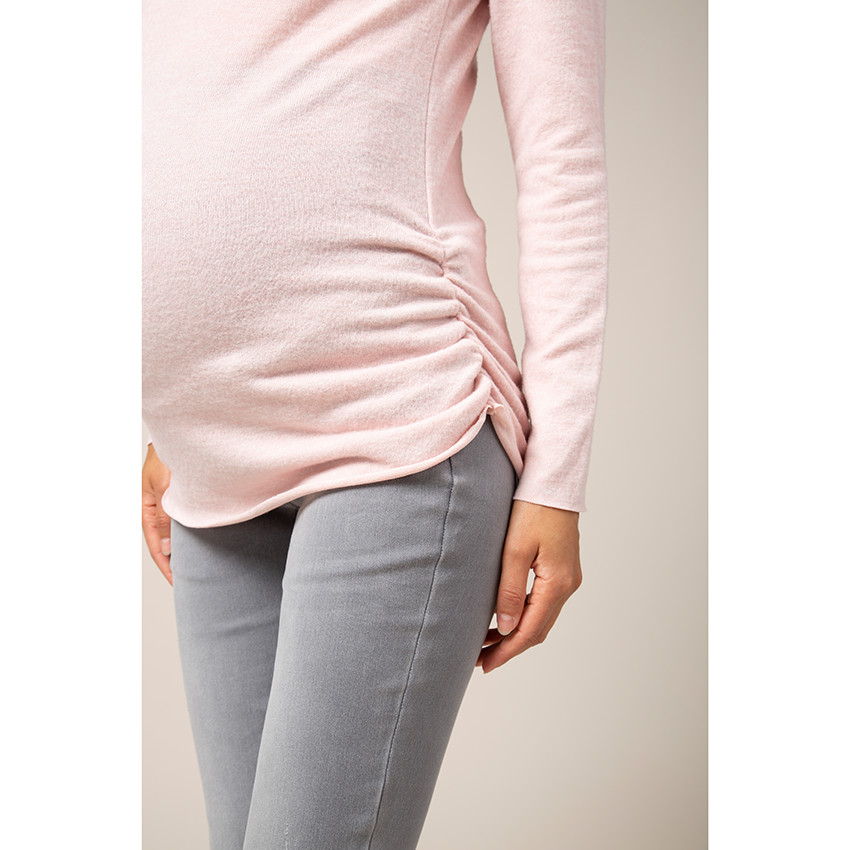 Λεπτό πλεκτό εγκυμοσύνης σε απαλό ροζ χρώμα   Additional Λεπτό πλεκτό εγκυμοσύνης σε απαλό ροζ χρώμα