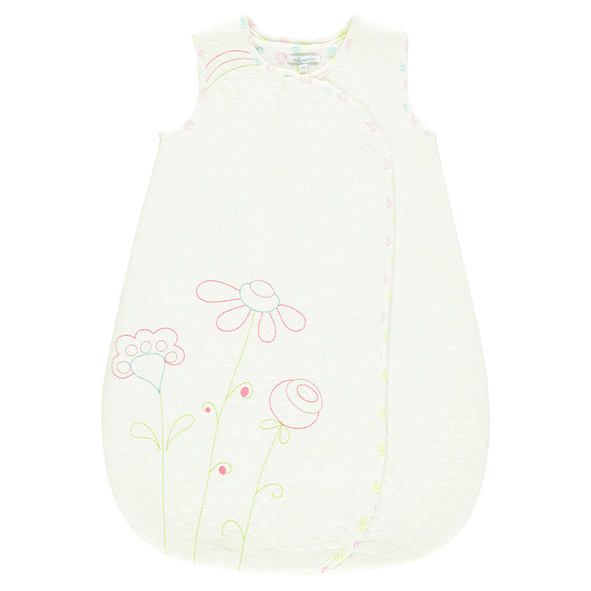 Turbulette sans manches avec fleurs brodées T1 