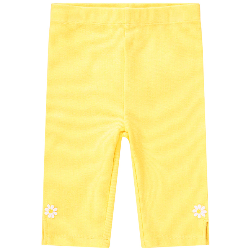 Corsaire côtelé et fleurs brodées pour bébé fille  Additional Corsaire côtelé et fleurs brodées pour bébé fille