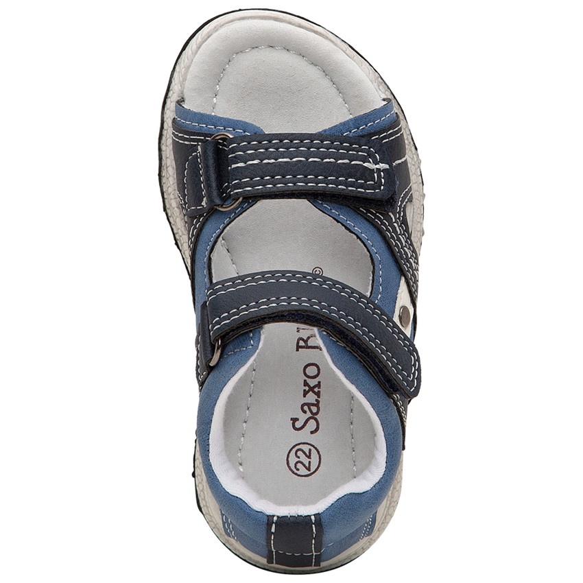 Πέδιλα μπλέ με διπλό velcro  