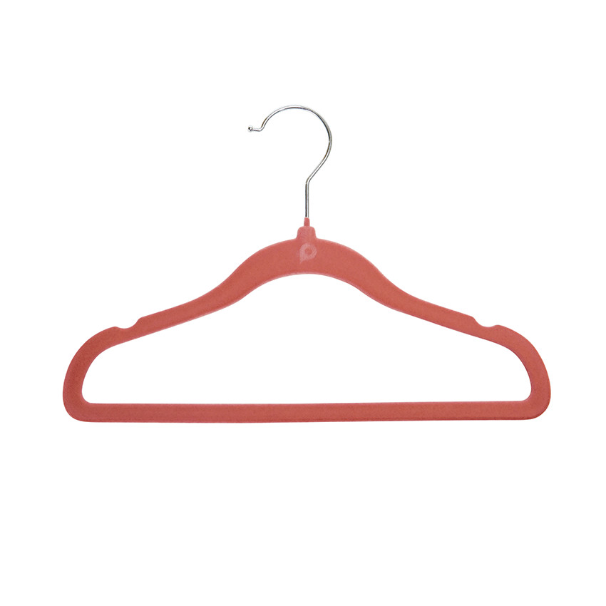 Σετ από 6 κρεμάστρες από βελουτέ terracotta 