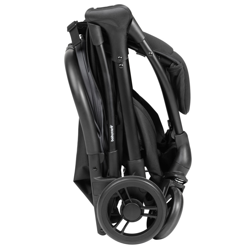 Συμπαγές και πτυσσόμενο μαύρο καρότσι 