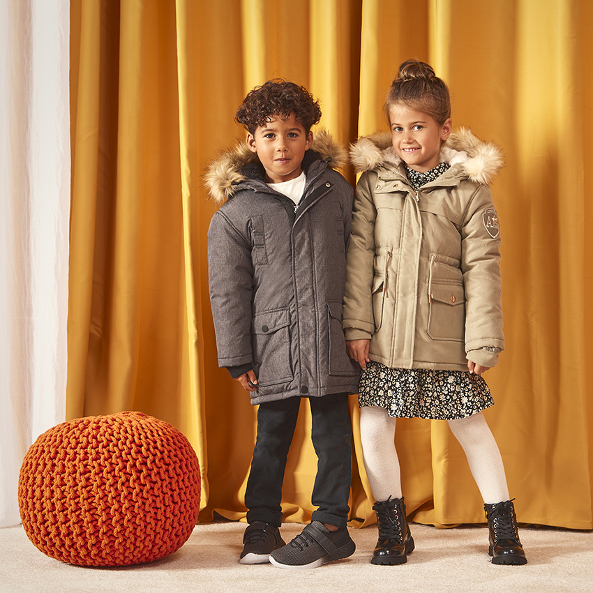 Παλτό για πολύ κρύο με αδιάβροχη κουκούλα από polyamide για αγόρι 