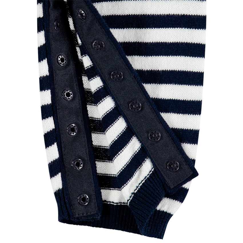 Combinaison en tricot rayée pour bébé garçon motifs Mickey Disney 