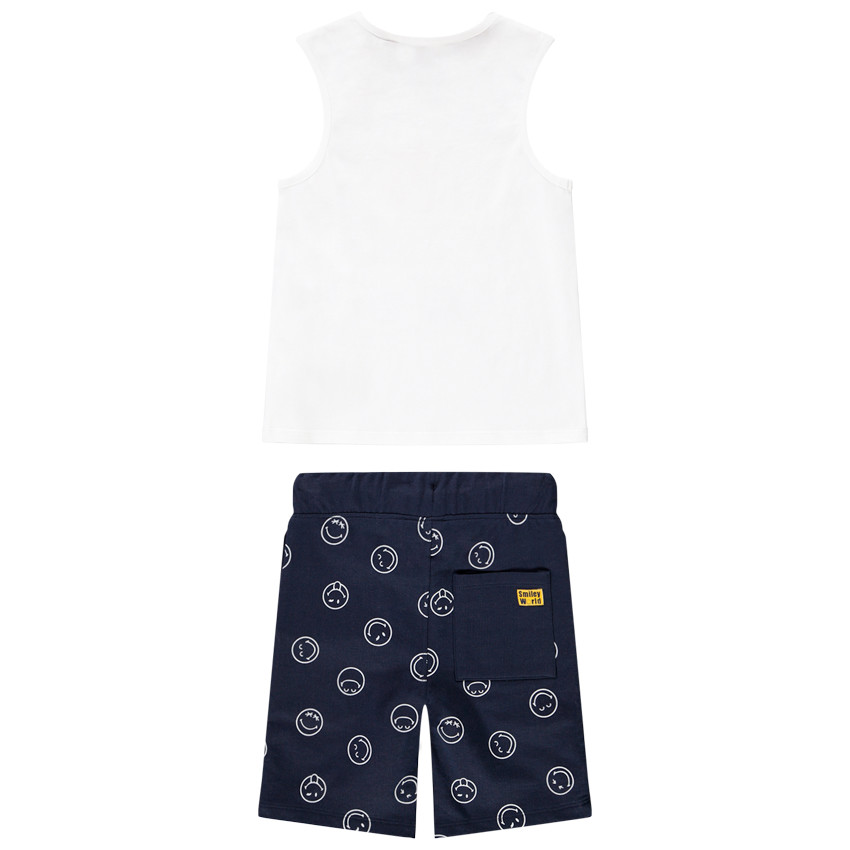Ensemble de plage débardeur et bermuda SmileyWorld pour garçon 
