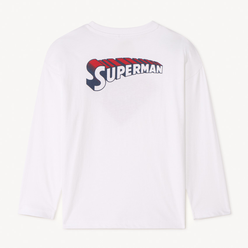T-shirt Superman en relief à manches longues pour garçon. 