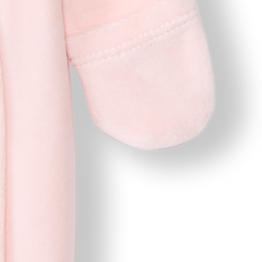 Φορμάκι βελουτέ με patch montgolfière για πρόωρο μωρό κορίτσι 