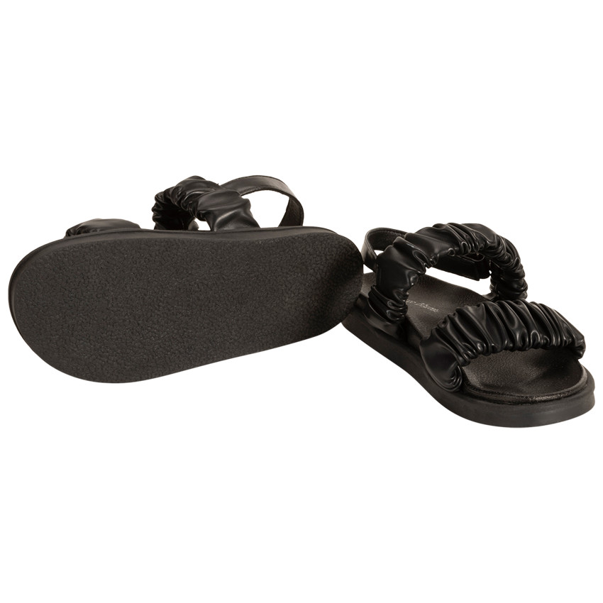 Σανδάλια από δερματίνη με χοντρές λουρίδες effet πλισέ για κορίτσι 