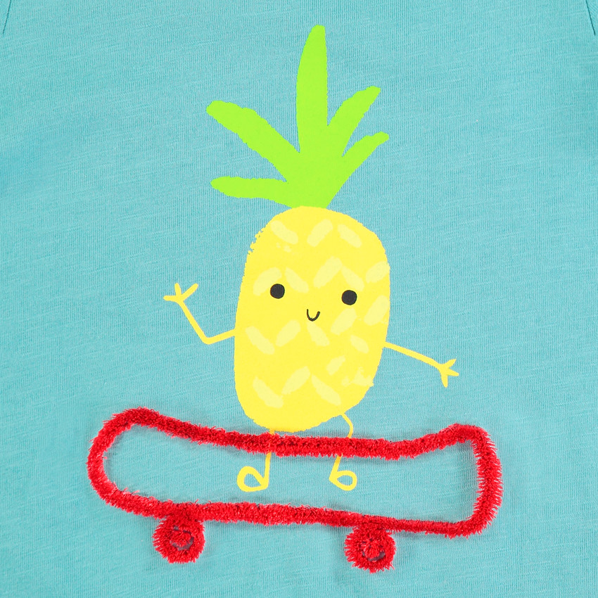 T-shirt κοντομάνικο σχέδιο ανανάς και skate  Additional T-shirt κοντομάνικο σχέδιο ανανάς και skate