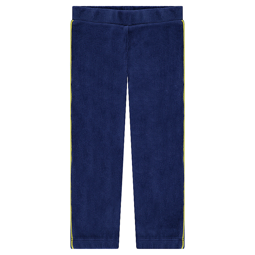 Κολάν βελουτέ κοτλέ με ρίγα σε χρώμα που κάνει αντίθεση 