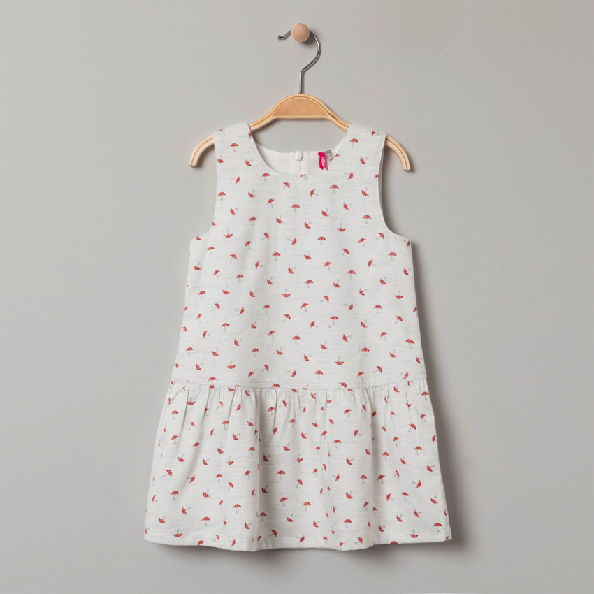 Φόρεμα κοντομάνικο με σχέδιο παραλλαγής σε όλη την επιφάνεια 