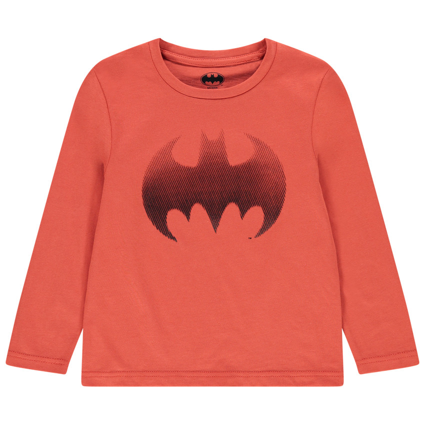 T-shirt manches longues orange print Batman 