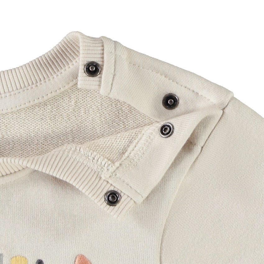 Sweat en molleton avec broderie bouclette pour bébé garçon 