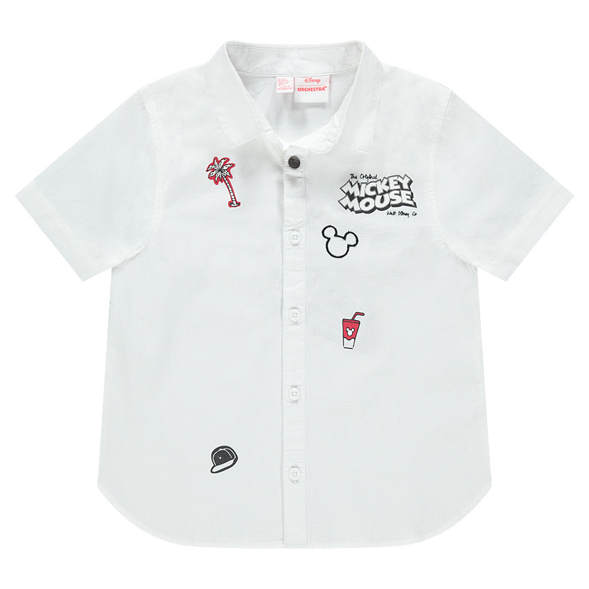 Κοντομάνικο πουκάμισο με στάμπες Μίκυ της ©Disney 
