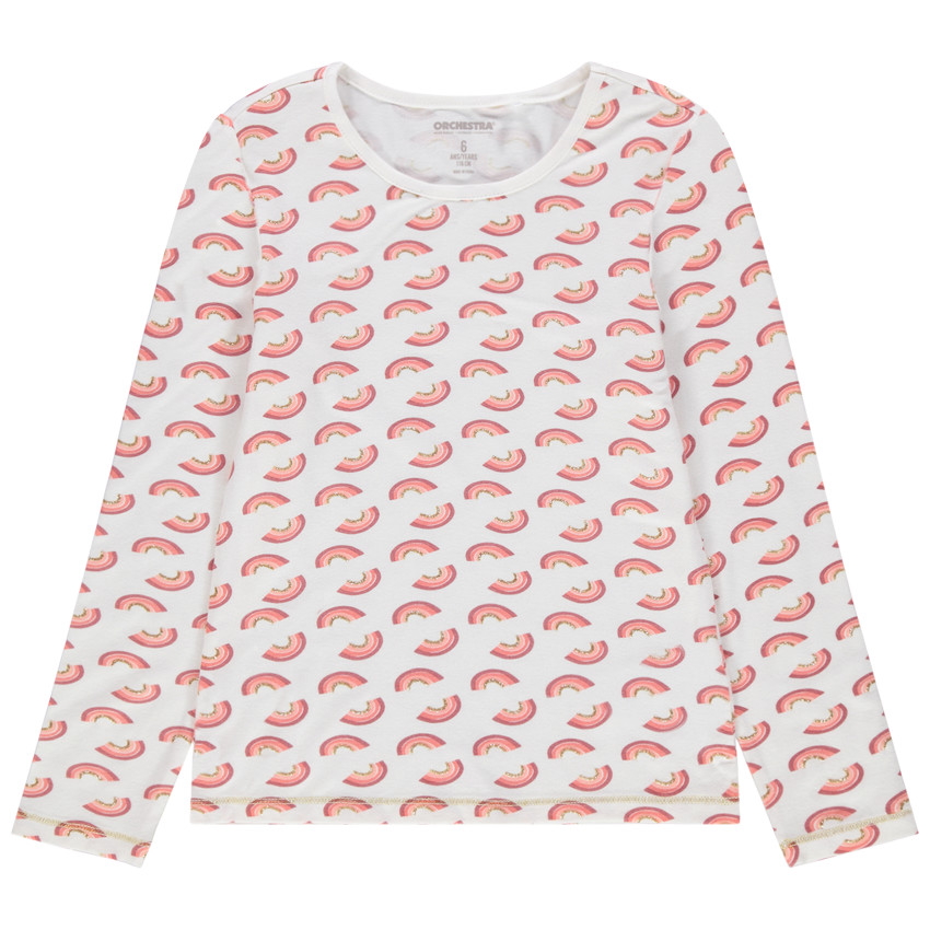 Μπλουζάκι μακρυμάνικο βαμβακερό  εμπριμέ με ουράνιο τόξο   Additional Μπλουζάκι μακρυμάνικο βαμβακερό  εμπριμέ με ουράνιο τόξο