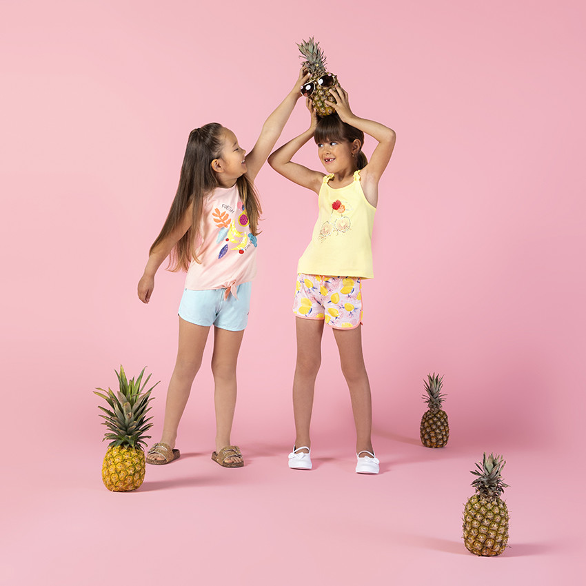 Σορτς σπορ με φαντεζί σχέδιο για bebe κορίτσι 