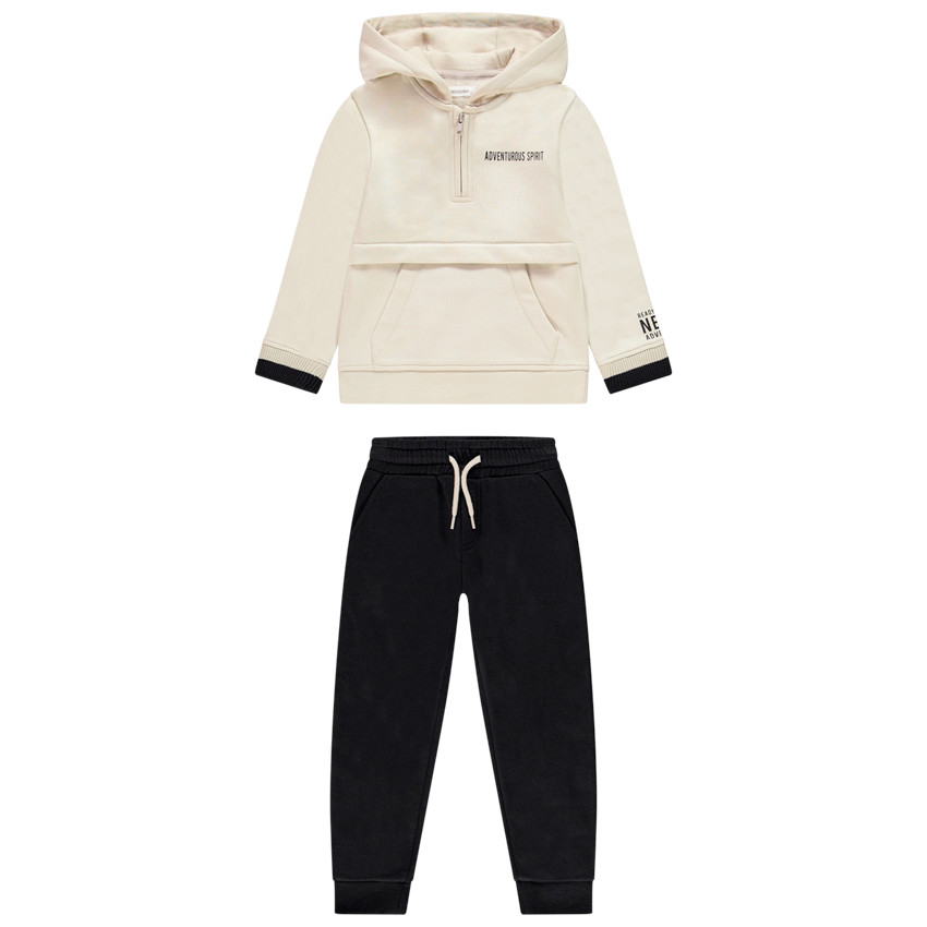 Jogging molleton δίχρωμο . Γιακάς με φερμουάρ για αγόρι 