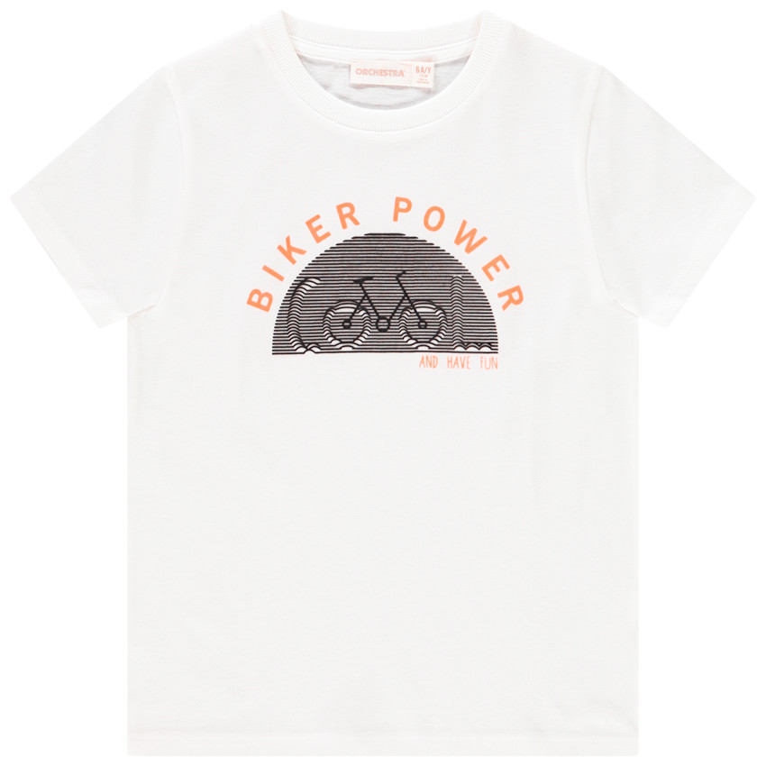 T-shirt κοντομάνικο σχέδιο ποδήλατο για αγόρι 