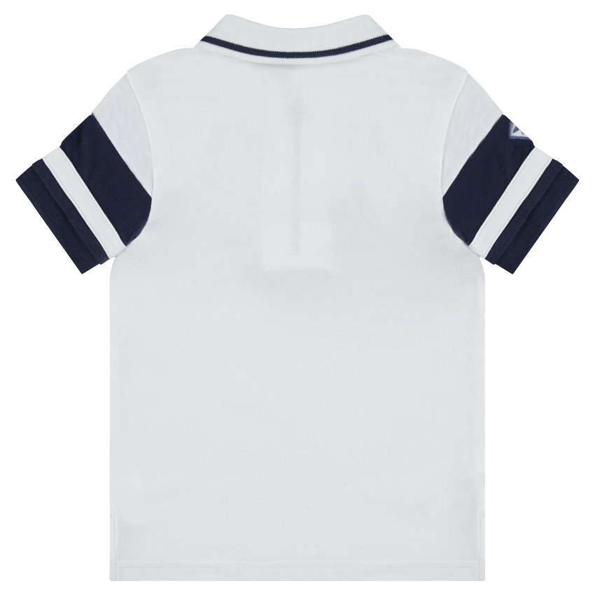 Κοντομάνικο πόλο από βαμβακερό πικέ με κεντήματα και φερμουάρ 