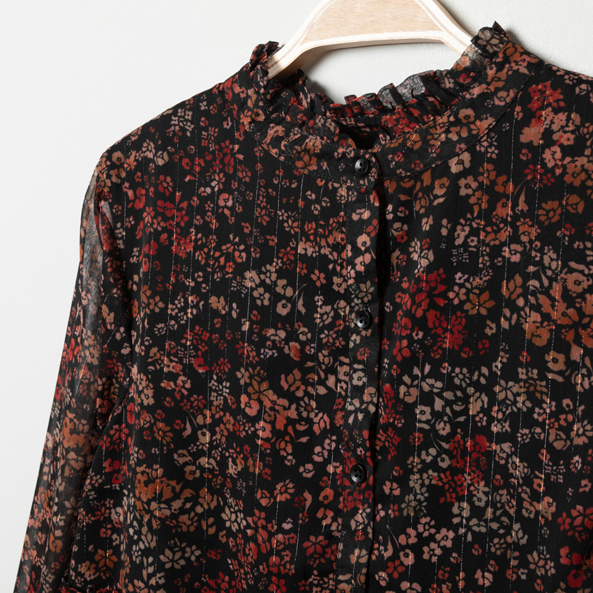 Τουνίκ Εγκυμοσύνης μακρυμάνικο με σχέδιο floral 