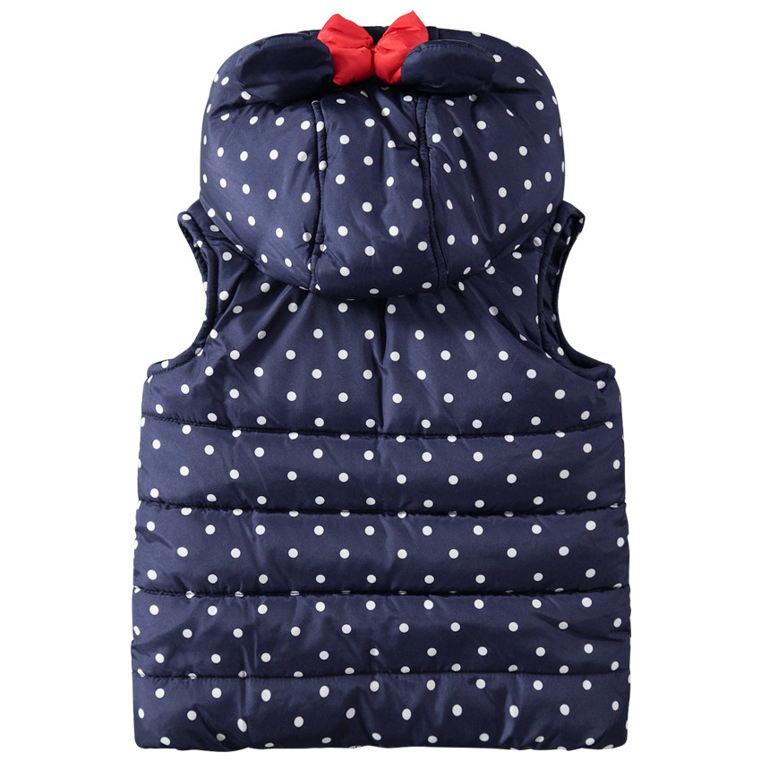 Αμάνικο καπιτονέ μπουφάν με τη Μίνι της Disney, πουά μοτίβο και επένδυση από sherpa  Additional Αμάνικο καπιτονέ μπουφάν με τη Μίνι της Disney, πουά μοτίβο και επένδυση από sherpa