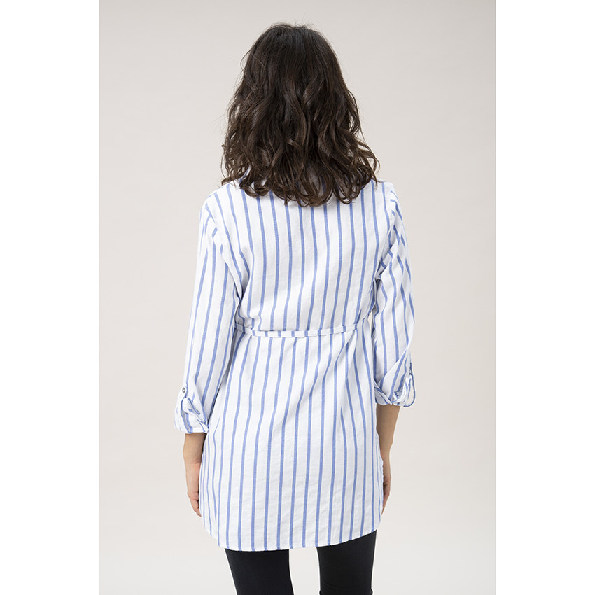 Πουκάμισο εγκυμοσύνης μακρυμάνικο ριγέ. 