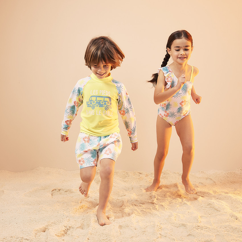 Σορτς μαγιό με φυτικό σχέδιο για αγόρι 