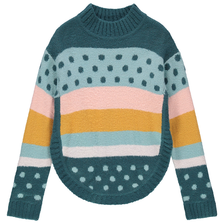 Pull en tricot à motifs jacquard 