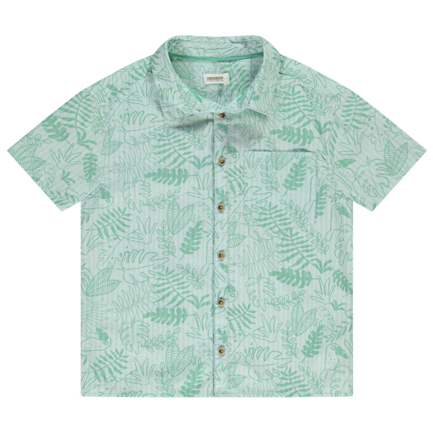 "Κοντομάνικη πουκάμισο με τύπωμα φύλλων για αγόρι"  Additional "Κοντομάνικη πουκάμισο με τύπωμα φύλλων για αγόρι"