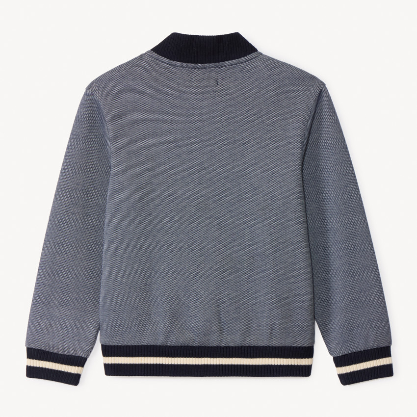 Γιλέτο με κολάρο teddy από πικέ για αγόρι 