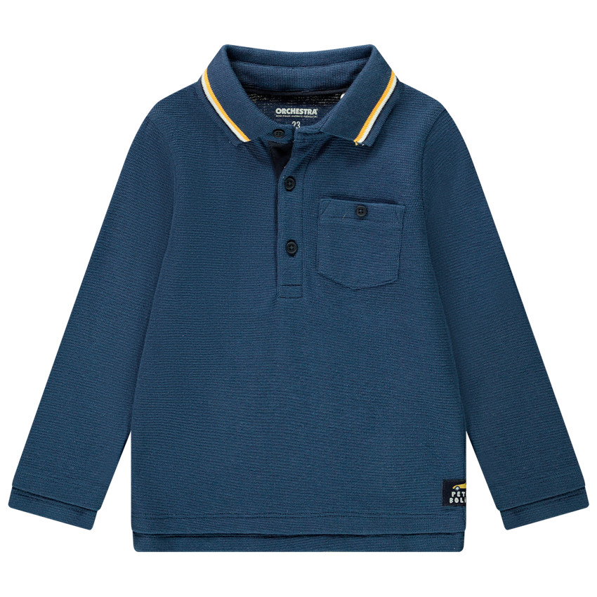Polo μακρυμάνικο μονόχρωμο για bebe αγόρι  Additional Polo μακρυμάνικο μονόχρωμο για bebe αγόρι