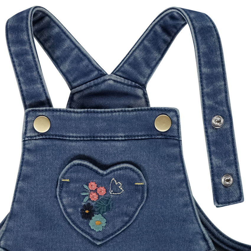 "Σαλοπέτα κοντή με εφέ τζιν για bebe κορίτσι" 