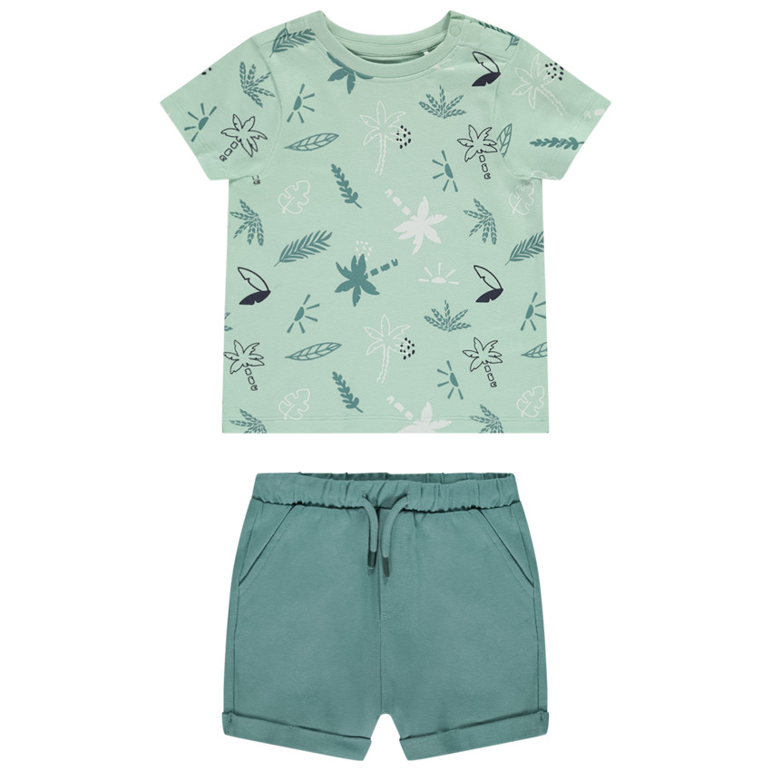 "Σέτ 2 τμχ. με σχέδιο φοίνικες για μωρό αγόρι" 