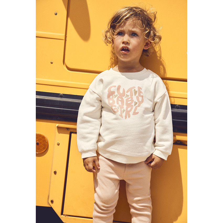 Καλσόν effet côtelé με κουμπιά για bebe κορίτσι 