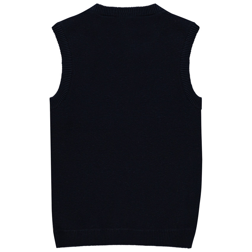 Pull sans manches à losanges en jacquard 