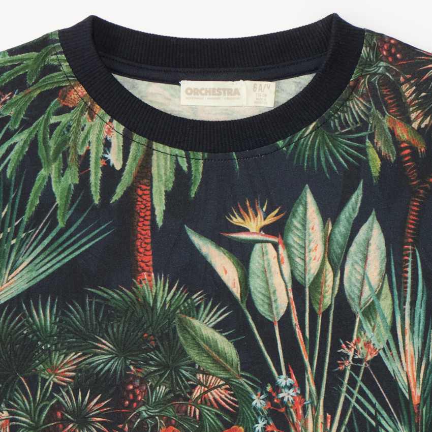 T-shirt με κοντά μανίκια με εκτύπωση φύσης για αγόρι 