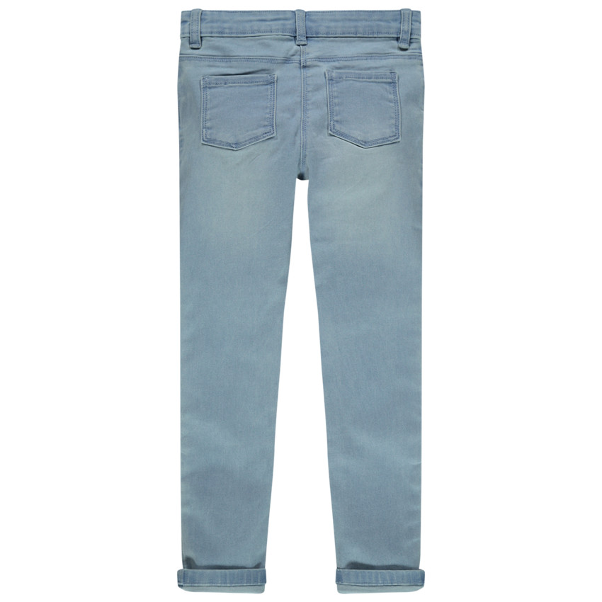 Slim τζιν με used όψη και μεταλλιζέ λωρίδες 