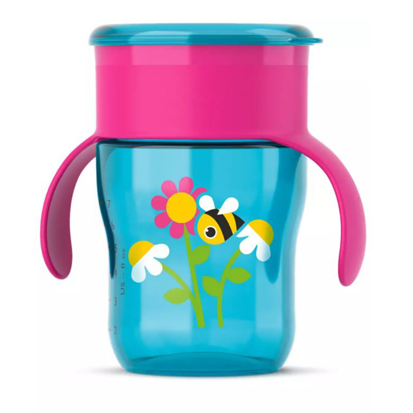 Κύπελλο για νήπια 260 ml 9 μηνών+ - Ροζ 