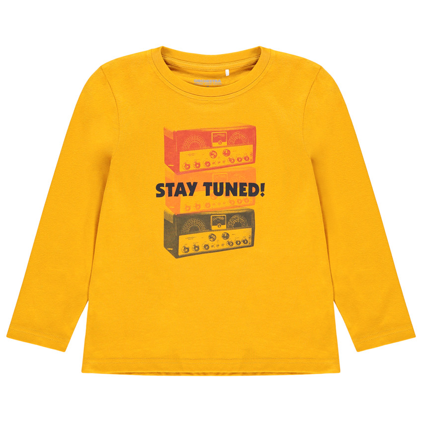 T-shirt μακρυμάνικο βαμβακερό σχέδιο φαντεζί Main T-shirt μακρυμάνικο βαμβακερό σχέδιο φαντεζί