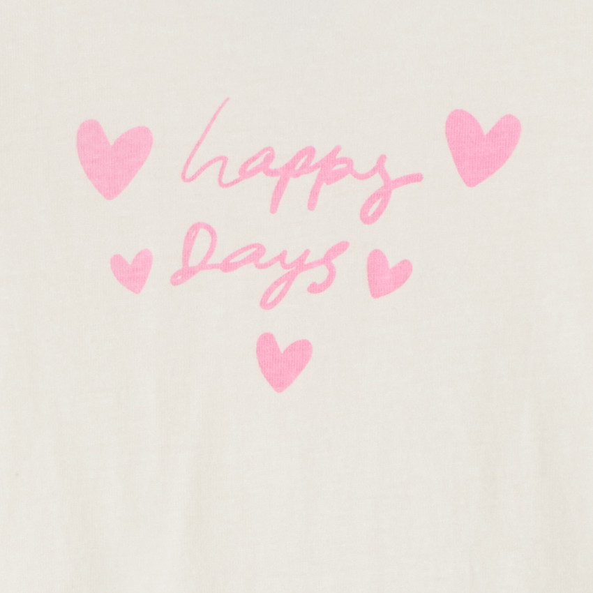 T-shirt κοντομάνικο με σχέδιο καρδιές για bebe κορίτσι 