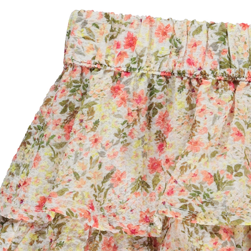 Φούστα με βολάν και σχέδιο φυτών για κορίτσι 