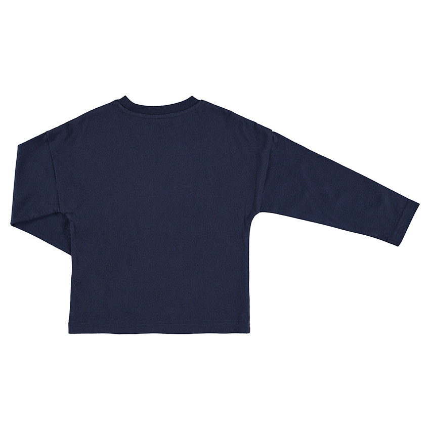 Σετ με 2 ασορτί μακρυμάνικες μπλούζες, μία μονόχρωμη / μία με λωρίδες σε αντίθεση 