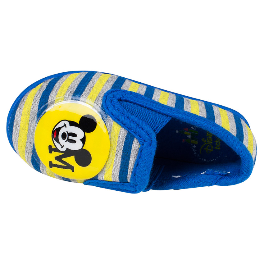 Chaussons bas rayés Disney avec patch Mickey 