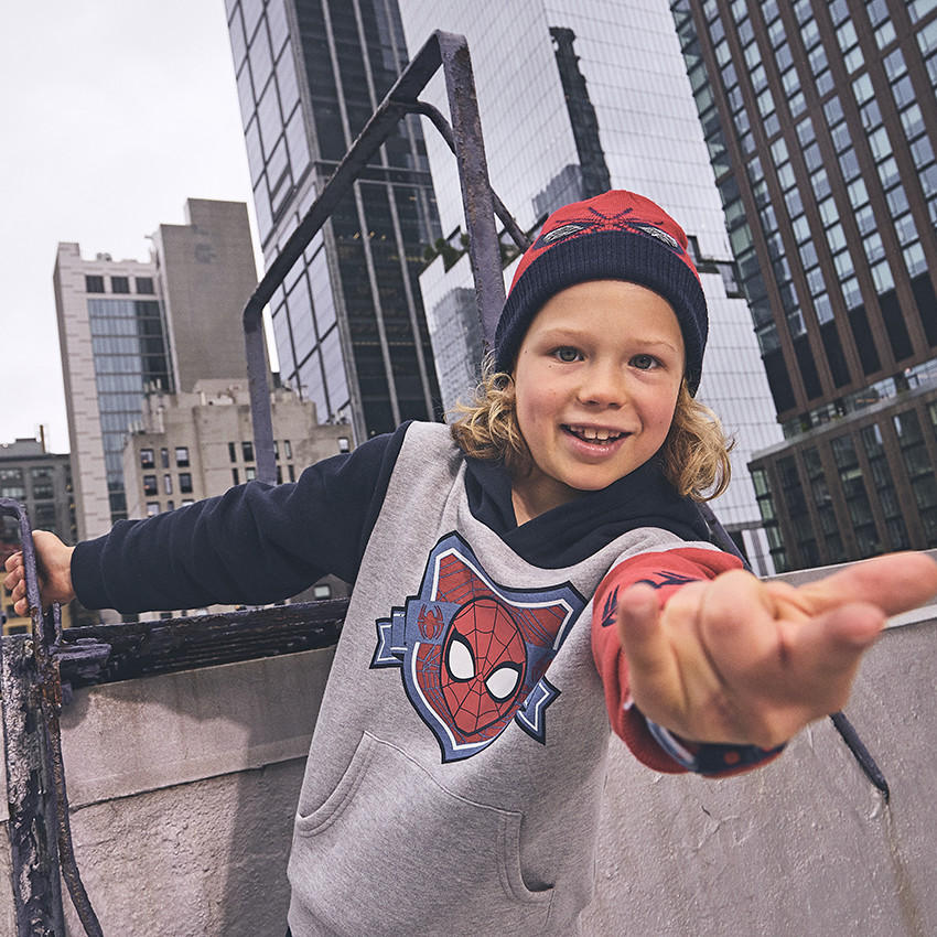 Σετ jogging με εφέ color block Spider-Man Marvel για αγόρι 