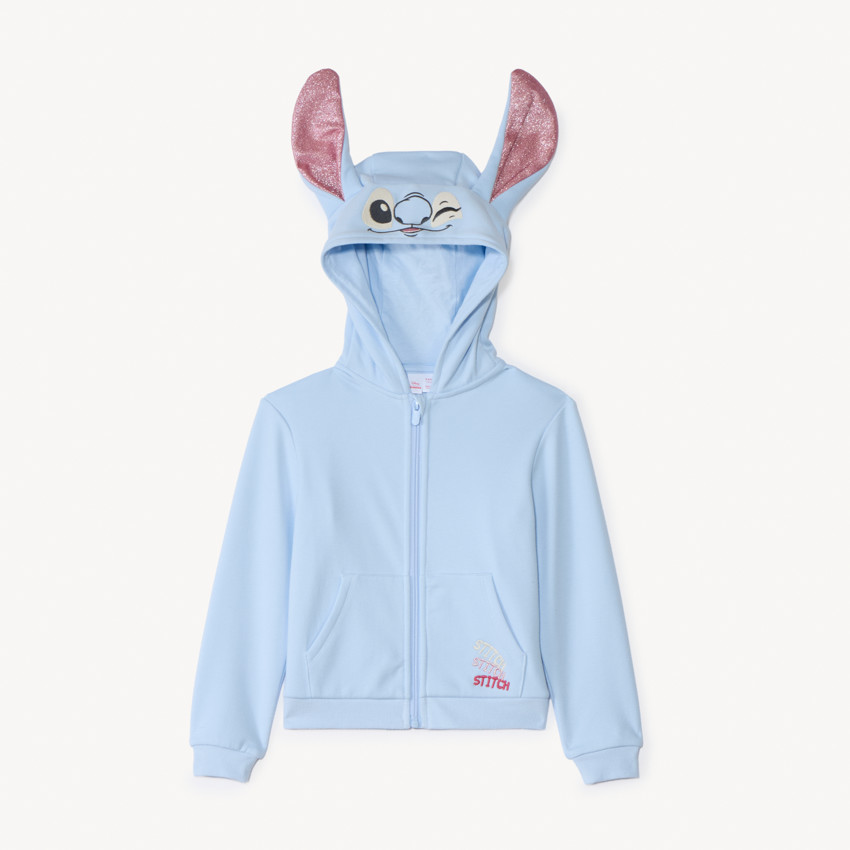 Γιλέκο φλις με κουκούλα Stitch Disney για κορίτσια 