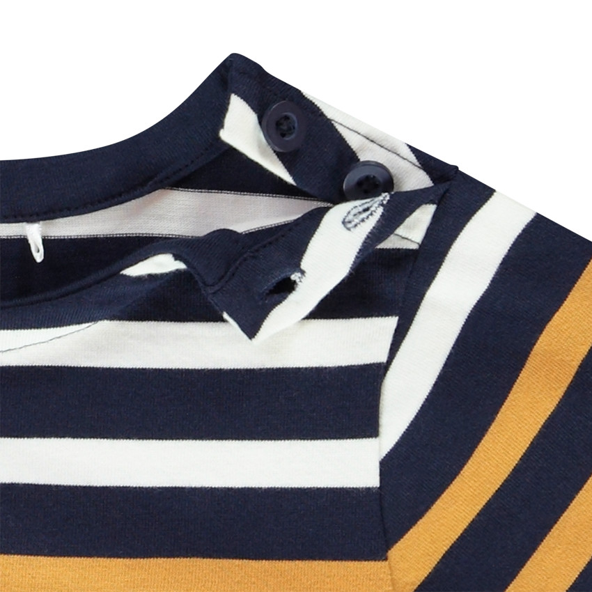 Marinière en jersey avec rayures bicolores pour garçon Main Marinière en jersey avec rayures bicolores pour garçon