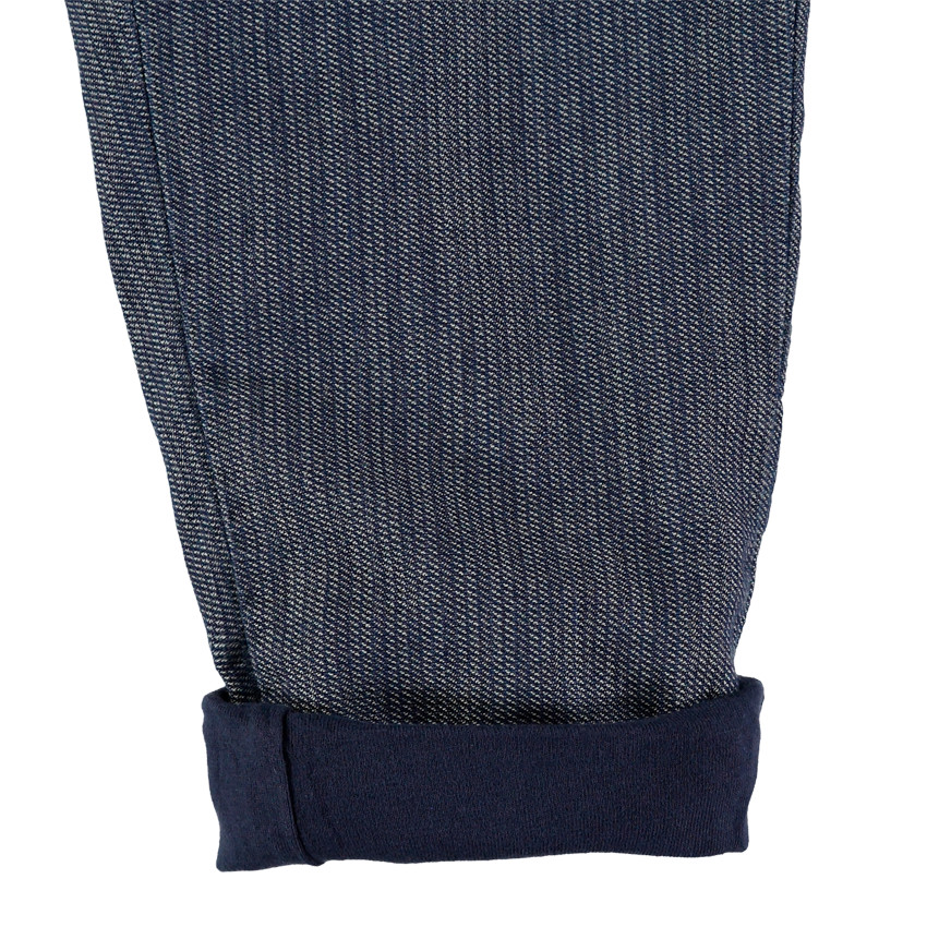 Υφασμάτινο παντελόνι με φαντεζί ύφανση και αφαιρούμενες ελαστικές τιράντες 