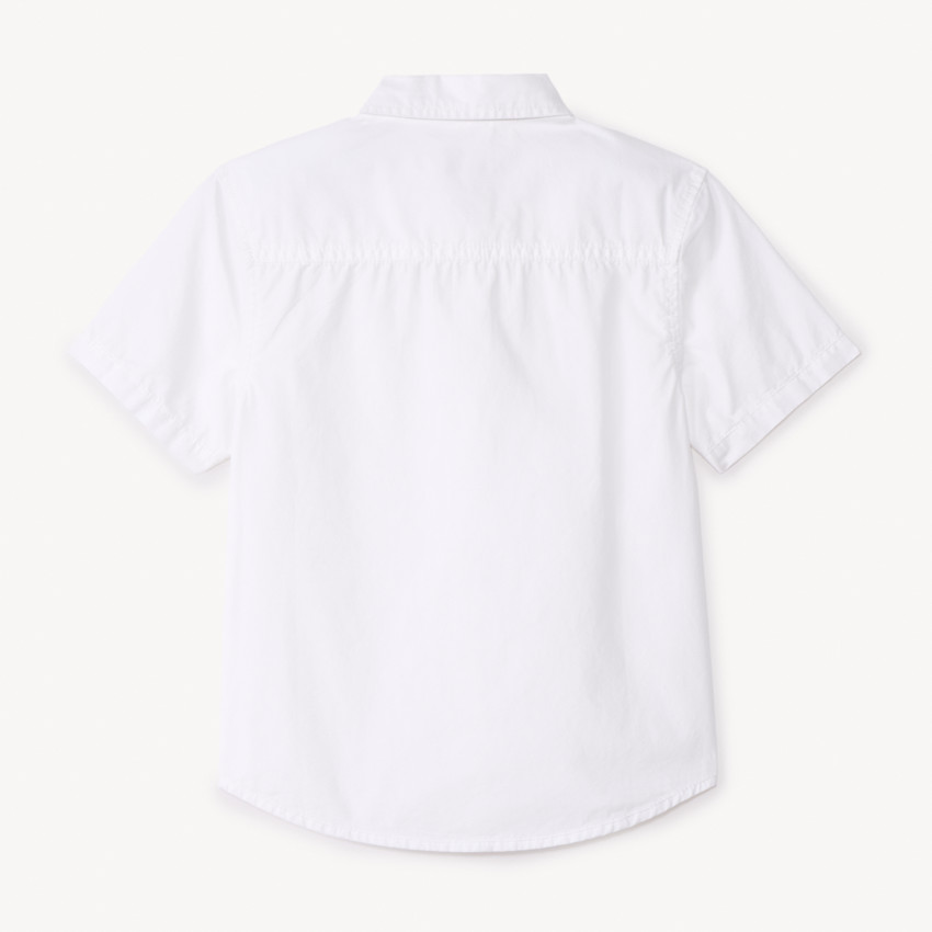 Chemise manches courtes uni à poche pour garçon  